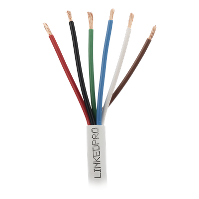 LP618W/1000 - Cable para Alarma / 6 Conductores / 18 AWG / CMR Riser / 305 m (1000 ft) / Blanco