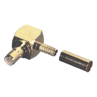 RSB-4055-1B - Conector SMB Hembra / Ángulo Recto / Pin Macho / Anillo Plegable / RG-174/U / Oro / Teflón