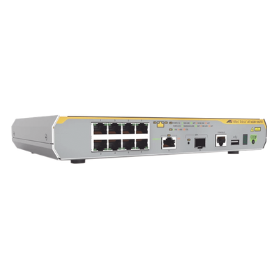 AT-X330-10GTX-10 - Switch L3 / 8x Gigabit RJ45 / 1x Multi-Gigabit 10G / 1x SFP+ 10G / Sin ventilador / 52 Gbps