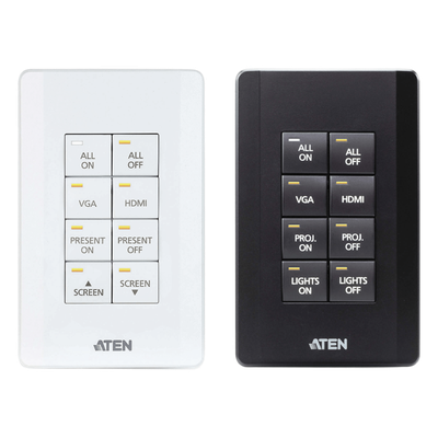VK108US - Teclado de control / 8 botones configurables / 14 combinaciones / Ethernet 10/100 / Montaje 1GANG / 4.58x2.78x1.53 in