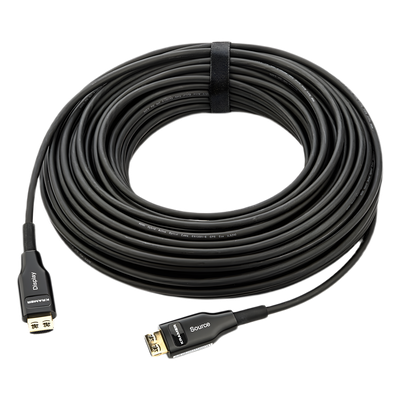 CLS-AOCH/60F-66 - Cable HDMI Activo Híbrido / 4K@60Hz / 18 Gbps / Fibra OM3 / 20 m (65.6 ft) / HDCP 2.2 / HDR / ARC / CEC / Oro 24K