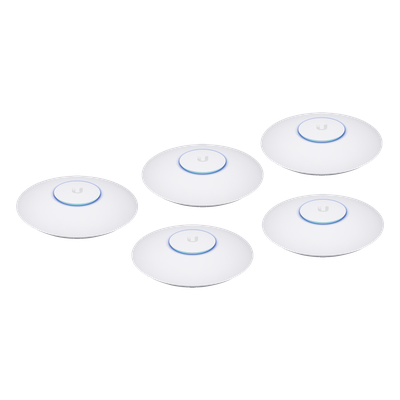 UAP-NANOHD-5 - Paquete de 5 Access Point UniFi 802.11ac Wave 2, MU-MIMO4X4 con antena Beamforming, hasta 1.7 Gbps, para interior PoE 802.3af, soportan 200 clientes, No incluyen PoE´s