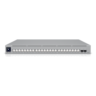 USW-PRO-XG-24-POE - Switch Administrable Capa 3 / 24 Puertos PoE+++ / 16 × 10 GbE + 8 × 2.5 GbE / 2 Puertos SFP28 25 G / 720 W PoE / Etherlighting™