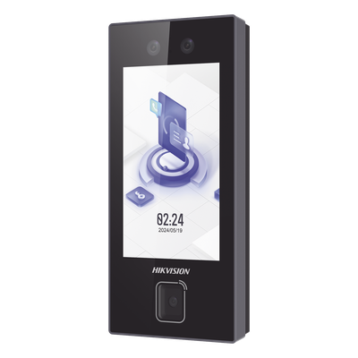 DS-K1T344MBWX-QRE1 - Terminal de Control de Acceso Facial / Lector QR Físico / 3,000 Rostros / Pantalla Táctil 4.5" / PoE y Wi-Fi / IP65