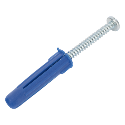 TP-3-KIT - Kit de Fijación / 6 Taquetes de Expansión Doble 2" (50.8 mm) / 6 Tornillos 12 mm x 2" (50.8 mm) / Carga 140 kg / Azul