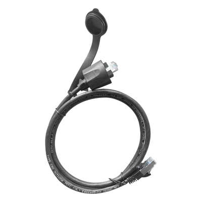 LP-C6WP-PC-1M - Cable de Parcheo Industrial Cat6 Blindado (FTP) con protección contra agua (IP67) en un extremo, 1 metro