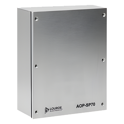 AOP-SP-70 - Interface de Conversión de Audio Bidireccional / Salida 12 VDC / Terminales Bloque / 600 Ohms / Talkback Amplificado