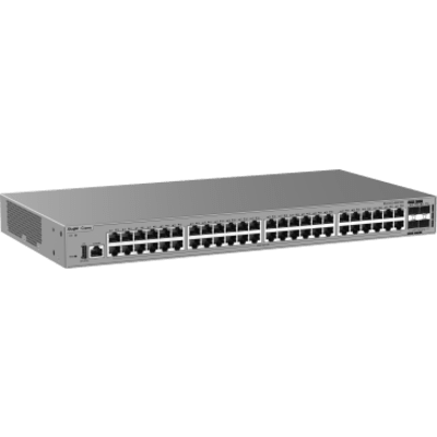 RG-CS62-48GT4XS - Switch de Acceso Gigabit / 48 Puertos 10/100/1000BASE-T / 4 Puertos SFP+ 1GE/2.5GE/10GE / Capacidad 176 Gbps / Capa 3 / VSU / 1 RU / Alimentación Fija AC / Línea Cybrey
