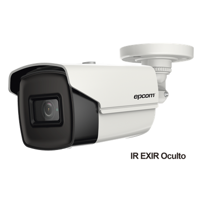 B4K-TURBO-LX - Bala TURBOHD / 4K 8.29 MP / Gran Angular 102.9° / Lente 2.8 mm / IR EXIR 60 m / Exterior IP67 / dWDR / -40°C a 60°C