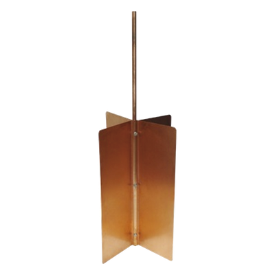 TG-TR-HT - Electrodo de Tierra Tipo Rehilete / Diseño Cruceta Cobre / Fosa 50x50x80 cm (1.6x1.6x2.6 ft) / Acabado Cobrizado Terzo / Norma NOM-001-SEDE-2012