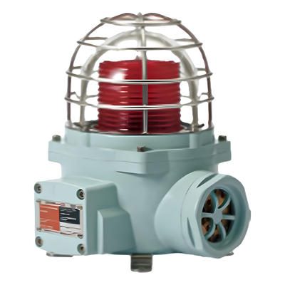 SNESL-24-R-ATEX - Luz LED de advertencia con buzzer / Zona peligrosa ATEX/IECEX / IP66 / 24 VCD / 105 dB / Rojo