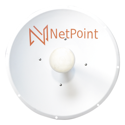 NP2GEN2 - Antena Direccional / 100 cm (3.3 ft) / 4.9-6.4 GHz / Ganancia 35.3 dBi / Polarización Dual / Resistencia Viento 120 km/h