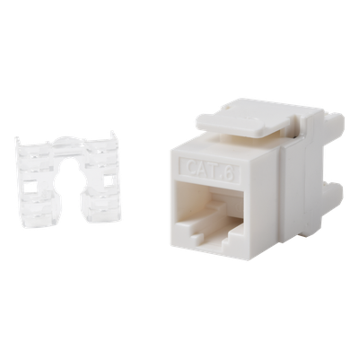 LP-KJ-649-WH - Módulo Jack Keystone / Cat6 / UTP / Terminación 110 / Ángulo 180° / 1 Puerto / Color Blanco