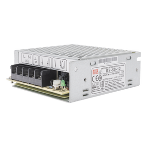 RS-50-12 - Fuente de Poder Industrial Conmutada / 50W / 12Vcc / 4.2A / Entrada 100-240Vca / Montaje en Chasis