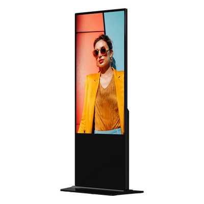 DS-D6055UN-D/S - Tótem Digital Signage / Pantalla 55" 4K UHD / 500 Nits / Android 13 / Wi-Fi y Bluetooth 5.4 / 4 Ruedas / Operación 24/7