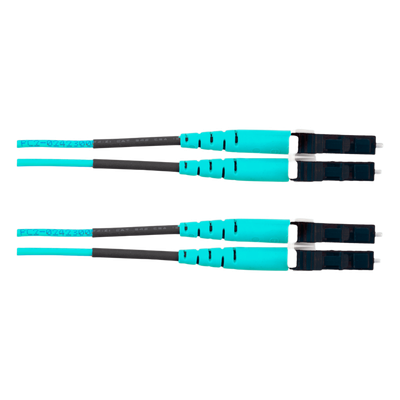 FZ2ERLNLNSNM025 - Jumper de Fibra Óptica / Multimodo OM4 50/125 μm / LC-LC Dúplex / OFNR Riser / 25 m (82 ft) / Color Aqua