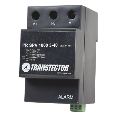 I2R-SPV1000-3-40 - Supresor de Sobretensiones / 1000 VDC / 20 kA In / 40 kA Imax / Tipo 2 / DIN Rail / 25 ns