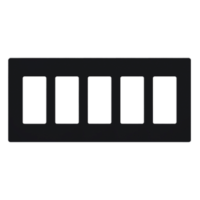 SC5MN - Placa de pared / 5 espacios / 10.18 x 4.69 x 0.30 in / Sin tornillos / Acabado Midnight satinado