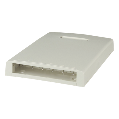 CBXF6IW-AY - Caja de Montaje en Superficie / 6 Puertos Mini-Com / 24 m / 78.7 ft de Fibra con Búfer / Blanco Mate