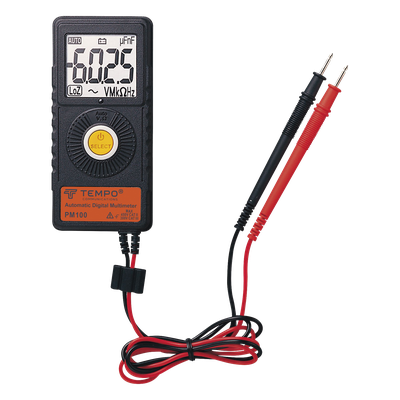 PM-100 - Multímetro Digital / 6000 Cuentas / Detección Automática de Voltaje / CAT-III 300V / CAT-II 450V / Diseño de Bolsillo