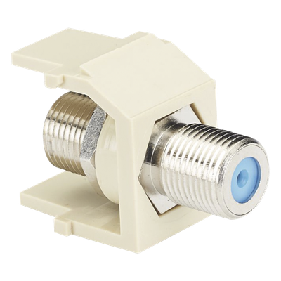 NKFIW - Módulo Acoplador Coaxial Tipo F / Keystone / 75 Ohms / 3.0 GHz / 1.17 x 0.86 pulgadas / Blanco Mate