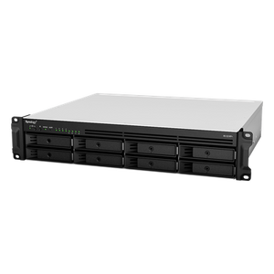 RS1221RP+ - Servidor NAS Rack / 8 Bahías Expandible a 12 / CPU AMD Ryzen V1500B / 4 GB DDR4 ECC Hasta 32 GB / 10/25GbE SFP28 / Lectura 2,315 MB/s / Escritura 1,147 MB/s