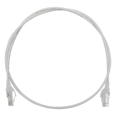 MC6-03-0228 - Patch Cord Modular Cat6 UTP / CM/LS0H / 0.91 m (3 ft) / 28AWG Diámetro Reducido / Blanco