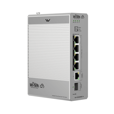 WI-PCES306GF-H - Switch Industrial PoE / 4 Puertos Gigabit PoE++ (802.3bt) 90W / 1 Puerto Gigabit + 1 SFP / Fanless / DIN-Rail / -30°C a 65°C / Presupuesto PoE 55W-300W