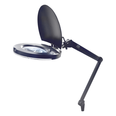 DESK-LAMP - Lámpara de Escritorio con Lupa / 5 Dioptrías / 2.25X / 80 LED SMD / 1860 Lux / Abrazadera G / Brazos Ajustables