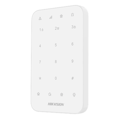 DS-PK1-E-WB - Teclado Inalámbrico para Alarma / Pantalla Táctil / Cifrado AES-128 / 433 MHz Bidireccional / Batería 2 Años