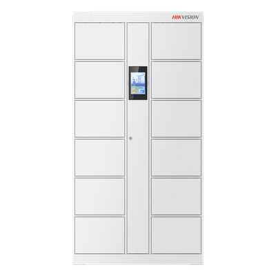 DS-KLM28-12 - Locker Inteligente / 12 Espacios / Expansión 16 Lockers / Reconocimiento Facial 20,000 Rostros / Pantalla Táctil 8" / TCP-IP y RS485 / Interior