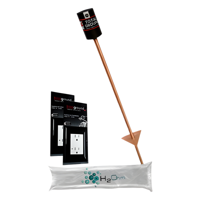 VARI-GROUND - Kit de Aterrizaje Residencial / 2 Contactos Duplex / 15 A / Filtro LCR 12.5 cm / Altura 97 cm (3.2 ft)