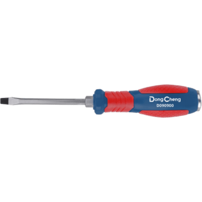 D090900 - Destornillador Plano de Golpe / Punta 6 × 100 mm / Acero Cr-V / Mango Ergonómico Bicolor / Punta Magnetizada