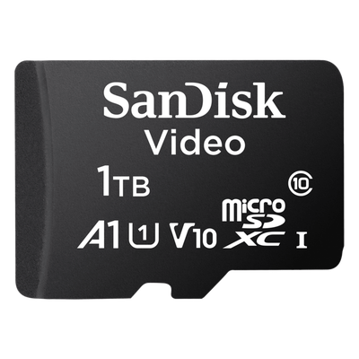 SDSDQA5S51T00BP - Memoria microSD / 1TB (1024GB) / Alta Resistencia / Videovigilancia 24/7 / Clase 10 / -25°C a 85°C / 3.28 pies