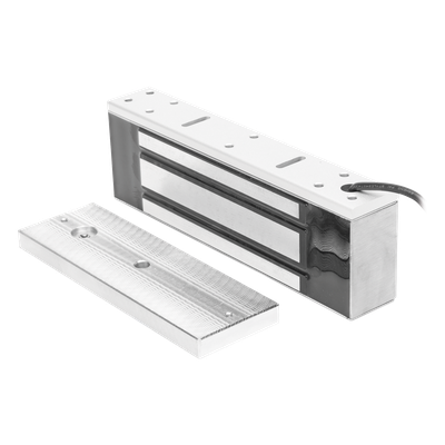 MAG1200NW - Chapa Magnética / Fuerza de Retención 500 kg (1200 lbs) / IP68 / Voltaje Dual 12/24 VCC / Aluminio Anodizado