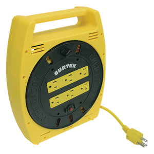 SYS-136035 - Multicontacto Tipo Carrete / 6 Salidas NEMA 5-15R / Cable 6 m (19.7 ft) / 16 AWG / 127 VCA 10 A / Protección contra Cortocircuitos