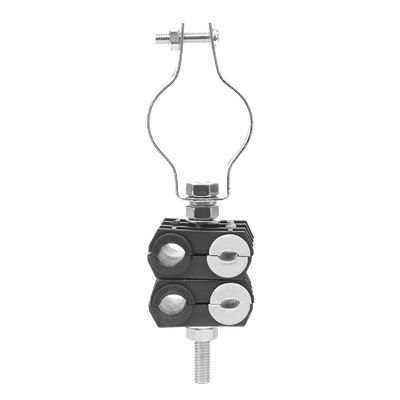 KITST68MCLICK2 - KIT de Dos Sujetadores de plastico para cuatro cables de 6 a 8 mm con todo y hardware de instalación en tubos de 1 1/4 in
