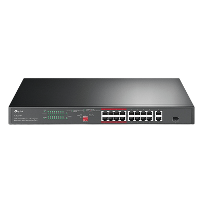 TL-SL1218P - TP-Link TL-SL1218P switch No administrado Gigabit Ethernet (10/100/1000) Energía sobre Ethernet (PoE) 1U Negro