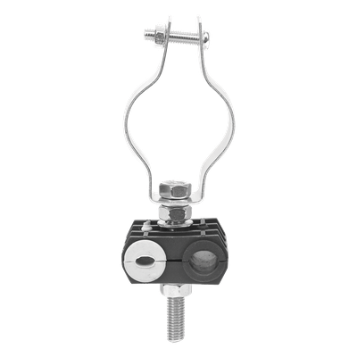 KITST68MCLICK1 - KIT de Un Sujetador de plástico para dos cables de 6 a 8 mm con todo y hardware de instalación en tubos de 1 1/4 in