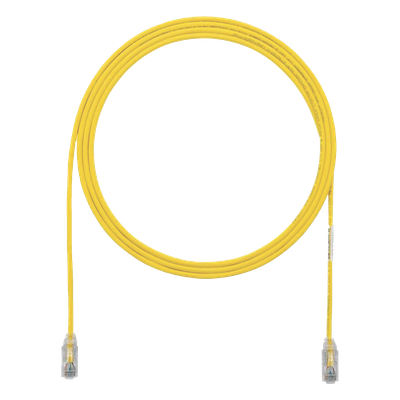 UTP28SP1YL - Cable de Parcheo Cat6 UTP / 28AWG Diámetro Reducido / 0.3 m (1 Pie) / Amarillo / Doble Clasificación CM/LSZH