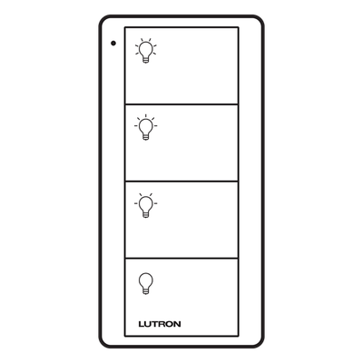 PJ24BTBIL31 - Control Pico / 4 botones / inalámbrico / biscuit / batería / 431-437 MHz / integración con hub Lutron