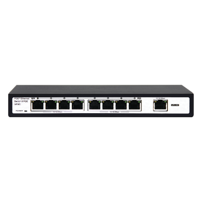 ET-1008EPE - Switch PoE / 100 Metros PoE / 8 puertos 802.3af/at ( 132.5 W ) 10/100Mbps + 1 puerto Uplink