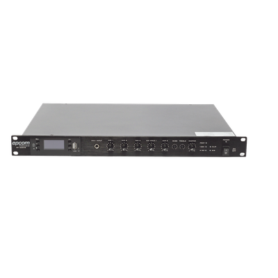 SF-120DTB - Amplificador Mezclador / 120W RMS / Salidas 100V y 4-16Ω / Bluetooth / MP3 / Tuner FM / Montaje Rack 1U