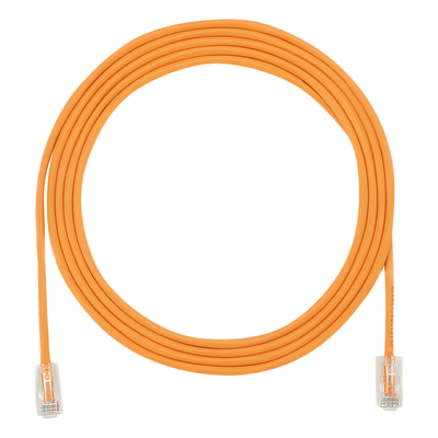 UTP28X1OR - Cable de Parcheo UTP / Cat6A / 500 MHz / 28 AWG / Diámetro Reducido 4.7 mm / CM/LSZH / PoE 802.3bt / 0.3 m (1 ft)