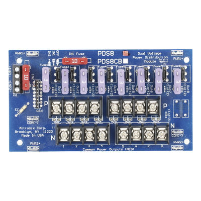 PDS8 - Módulo de Distribución de Energía / Entrada Dual VCC/VCA / 8 Salidas Seleccionables / 5.4 x 3 x 1 pulgadas