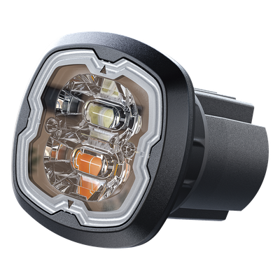 SPF16RB - Luz de Advertencia Empotrable / 6 LED Dual Color Rojo/Azul / Homologación ECE R65 Clase I / IPX7 / SAE J595 Clase 1