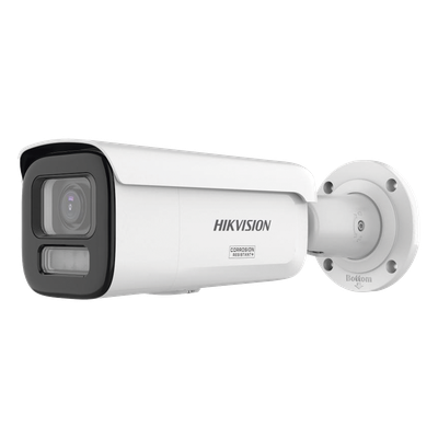 DS-2CD2667G3T-LIZSY - Bala IP / 6 Megapixel / Lente Mot. 2.8 a 12 mm / 60 m IR + Luz Blanca (197 ft) / IP67 NEMA 4X / WDR 130 dB / AcuSense 3.0 + AcuSeek / Metal / -30°C a 60°C