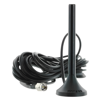 301-126 - Antena Mini de Montaje Magnético, con cable RG174 y conector SMA macho | Rango de Frecuencias 700-960 MHz, 1710-2270 MHz | Ganancia Máxima 3.1 dB