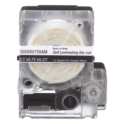 S100X125VAM - Casete de Etiquetas Autolaminadas / Vinilo / 25.4 x 38.1 mm / 200 Unidades / Cables 3.1 a 7 mm (0.12 a 0.28 in)