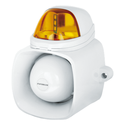 SH816SSMQ/A - Sirena con Luz Estroboscópica Autónoma / 115 dB / IP65 / Audio MP3-WAV / Megafonía 20 W / 12 VCD